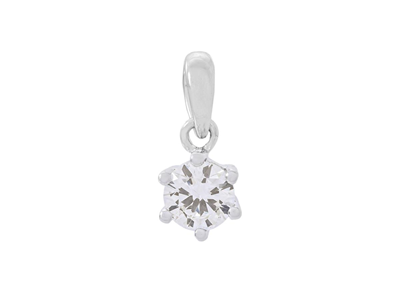 Jewellery, SOLITAIRE PENDANT, 18K white gold