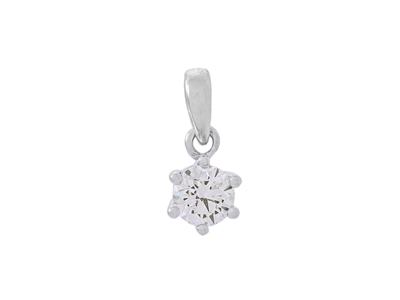 Jewellery, SOLITAIRE PENDANT, 18K white gold