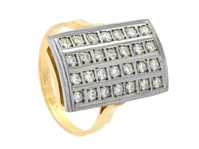 Jewellery, RING, 18K gold/white gold