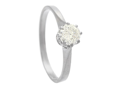 Jewellery, SOLITAIRE RING, 18K white gold