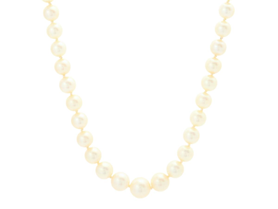 Jewellery, PEARL NECKLACE, cultured pearls approx. 5,4-8,7 mm