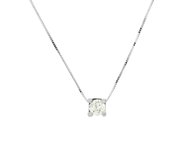 Jewellery, PENDANT WITH CHAIN, 18K white gold