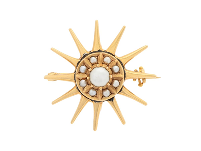 Jewellery, BROOCH, 18K gold