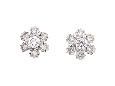 Jewellery, EARRINGS, 18K white gold