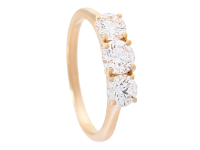 Jewellery, THREE STONE RING, 18K gold