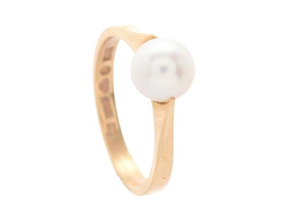 Jewellery, PEARL RING, 18K gold