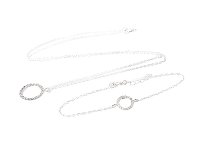 Jewellery, JEWELLERY SET, 1 pendant with chain