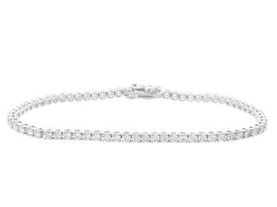 Jewellery, TENNIS BRACELET, 18K white gold