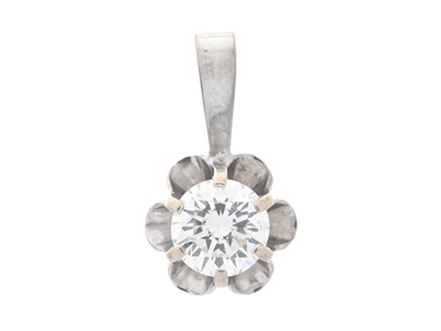 Jewellery, SOLITAIRE PENDANT, 18K white gold