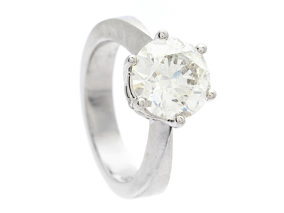 Jewellery, SOLITAIRE RING, 18K white gold