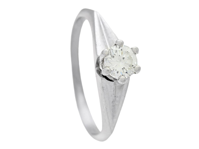 Jewellery, SOLITAIRE RING, 18K white gold