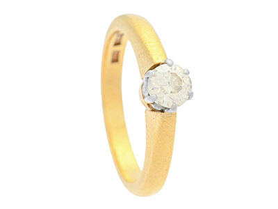 Jewellery, SOLITAIRE RING, 23K gold