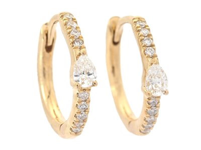 Jewellery, HOOP EARRINGS, 18K gold