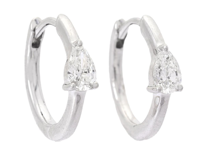 Jewellery, HOOP EARRINGS, 18K white gold