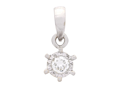 Jewellery, SOLITAIRE PENDANT, 18K white gold
