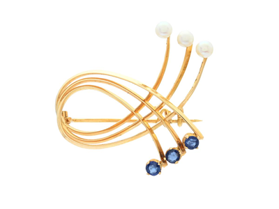 Jewellery, BROOCH, 18K gold
