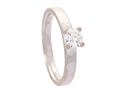 Jewellery, SOLITAIRE RING, 18K white gold with brilliant cut diamond 0,34 ct