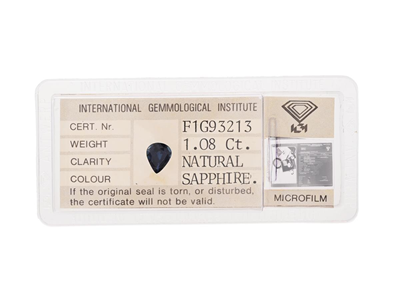 Gemstones, SAPPHIRE, pear shaped