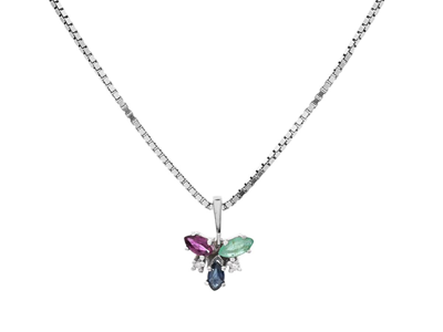 Jewellery, PENDANT WITH CHAIN, 18K white gold