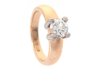 Jewellery, SOLITAIRE RING, 18K gold/white gold