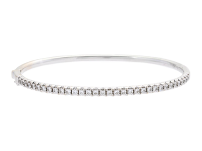 Jewellery, BANGLE, 18K white gold with 33 brilliant cut diamonds 0,83 ctw