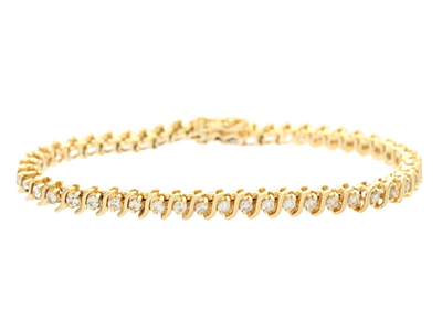 Jewellery, TENNIS BRACELET, 14K gold