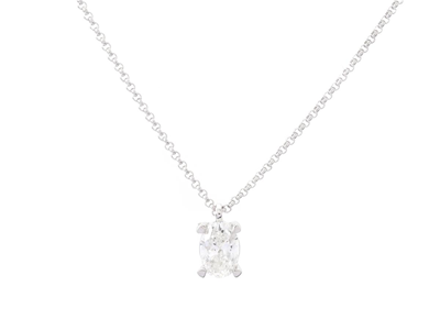 Jewellery, SOLITAIRE NECKLACE, 18K white gold