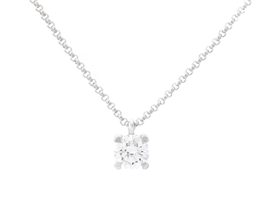 Jewellery, SOLITAIRE NECKLACE, 18K white gold