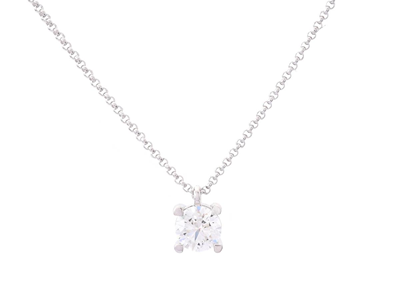 Jewellery, SOLITAIRE NECKLACE, 18K white gold