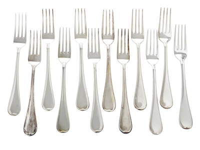 Silverware, FLATWARE, 12 forks