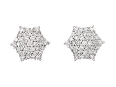 Jewellery, EARRINGS, 18K white gold