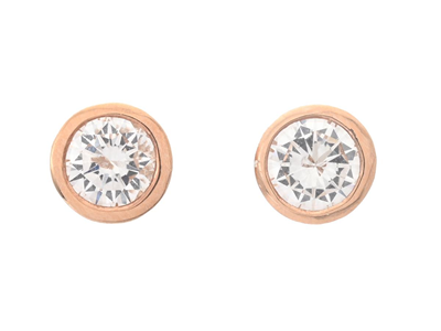 Jewellery, SOLITAIRE EARRINGS, 18K rose gold