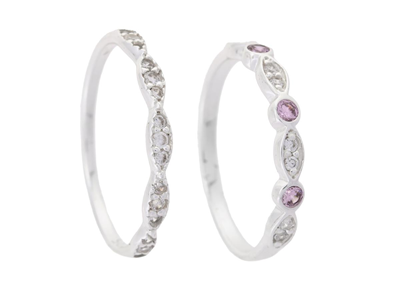 Jewellery, JEWELLERY SET, 2 pieces rings