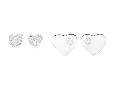 Jewellery, SET OF JEWELLERY. 2 pair earrings, sterling silver