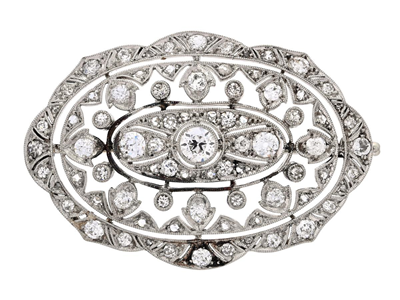 Jewellery, BROOCH, platinum