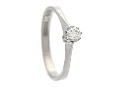 Jewellery, SOLITAIRE RING, 18K white gold