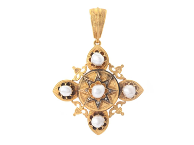 Jewellery, BROOCH/PENDANT, 18K gold