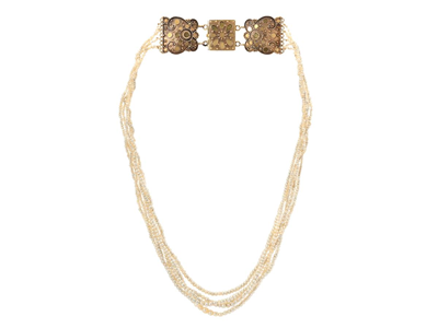 Jewellery, PEARL NECKLACE, 5-rows