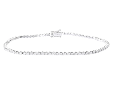 Jewellery, TENNIS BRACELET, 18K white gold