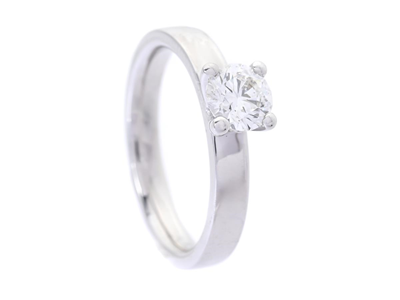 Jewellery, SOLITAIRE RING, 18K white gold