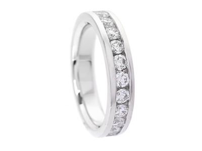 Jewellery, FULL ETERNITY RING, 18K white gold