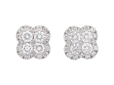 Jewellery, EARRINGS, 18K white gold