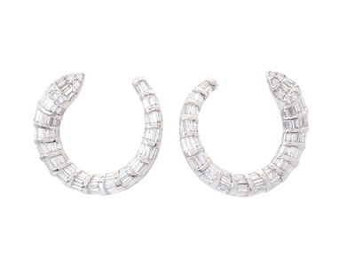 Jewellery, EARRINGS, 18K white gold