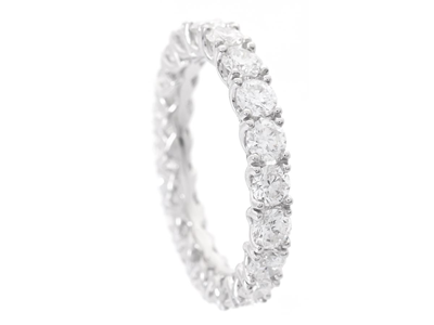 Jewellery, FULL ETERNITY RING, 18K white gold