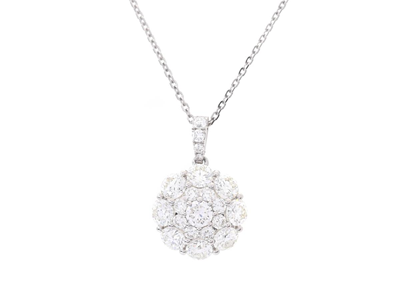Jewellery, PENDANT WITH CHAIN, 18K white gold