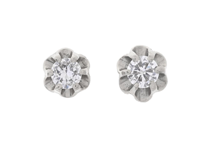 Jewellery, SOLITAIRE EARRINGS, 18K gold
