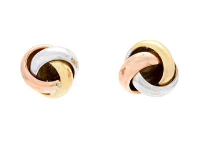 Jewellery, EARRINGS, 18K three-coloured gold