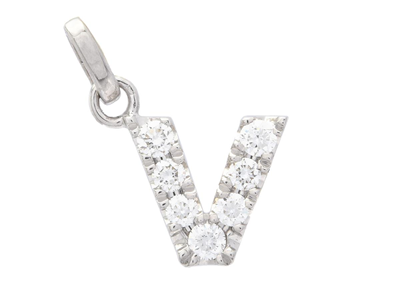 Jewellery, LETTER PENDANT, letter V