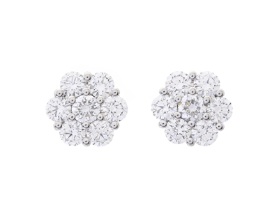 Jewellery, EARRINGS, 18K white gold