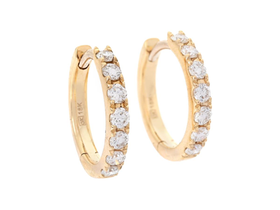 Jewellery, HOOP EARRINGS, 18K gold